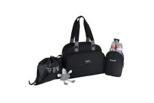 Baby on board- sac a langer - sac urban classic black - 2 compartiments a large ouverture zippée - 7 poches - sac repas - tapis 
