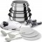 BACKEN 399915 - Batterie de cuisine 15 pieces inox - Tous feux dont induction