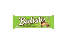 BALISTO Barres chocolatées aux céréales et creme aux raisins goût noisettes - 10x 18,5 g