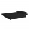 Banquette convertible PIRY 3 places - Tissu noir - Classique - L 187 x P 88 cm