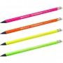 BIC Evolution Fluo Crayons a Papier avec Gomme Intégrée - HB, Blister de 12