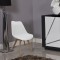 BJORN Chaise de salle a manger - Simili blanc - Scandinave - L 48,3 x P 61 cm