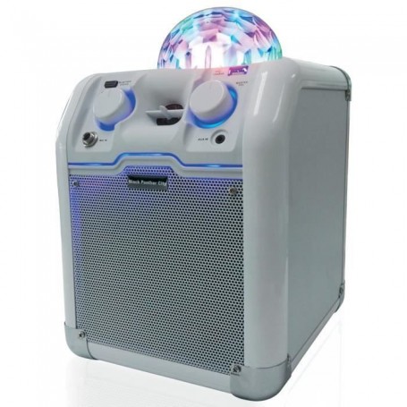 BLACK PANTHER CITY LIGHT PARTY WHITE Sono mobile disco - 25W - Bluetooth - Blanche