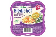 BLEDICHEF Epinards carottes et macaronis 250g