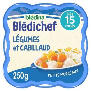 BLEDICHEF Légumes et cabillaud 250g