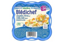 BLEDICHEF Légumes pâtes et cabillaud 250g