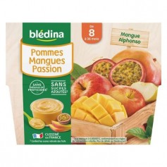 BLEDINA - Coupelles pommes mangue passion 4x100g