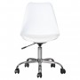 BLOKHUS Chaise de bureau - Simili blanc - Style contemporain - L 52,5 x P 52,5 cm
