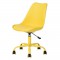 BLOKHUS Chaise de bureau réglable en hauteur - Simili Jaune - L 40 x P 3 x H 80-88 cm
