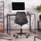 BLOKHUS Chaise de bureau réglable en hauteur - Simili Noir - L 40 x P 3 x H 80-88 cm