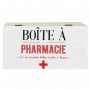 Boite a pharmacie - Bois - 27 x 14 cm - Beige et blanc
