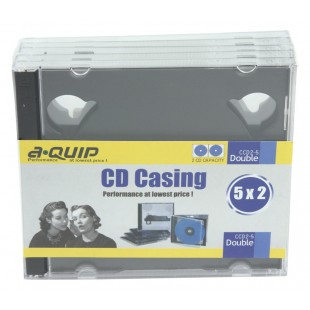 Aquip double CD cases 5 pieces