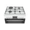 BOSCH HXR39IG20 - Cuisiniere mixte - 3 foyers gaz et 1 électrique - Four multifonction full ecoclean - 66 L - A - L 60 cm - Blan