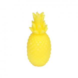 Bougie ananas H 20,5 cm Jaune