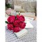 Bouquet déco de pivoines - H 30 cm - Rose vif