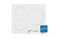 BRANDT BPI6315W - Table de cuisson-Induction-3 zones-7200W-L58xP51cm-Revetement verre-Blanc
