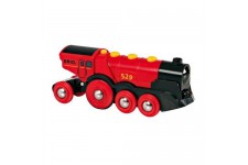 BRIO World - 33592 - Locomotive Rouge Puissante A Piles - Jouet en bois