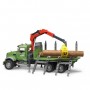 BRUDER - 2824 - Camion de transport de bois MACK Granite avec grue et rondins de bois - Echelle 1:16 - 61 cm