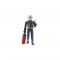 BRUDER - Figurine pompier avec casque, gants et accessoires - 10,7 cm