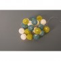 BUBBLE Guirlande lumineuse 20 lumieres - 30 cm - Turquoise, anis et blanc