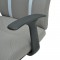 BUZZ Chaise de bureau - Simili et tissu gris - Style urbain - L 63 x P 67 cm