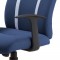 BUZZ Chaise de burreau - Simili et tissu bleu - Style urbain - L 63 x P 67 cm