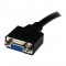 Câble adaptateur DVI vers VGA de 20cm - M/F - Noir - Convertisseur DVI-I vers HD15 de 20 cm - M/F - DVIVGAMF8IN