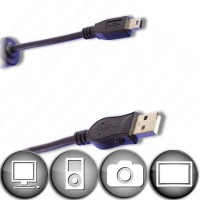 Câble Mini USB B 5 contacts mâle / USB A mâle