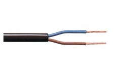 Tasker supply cable without ground 2 x 0.75 mm² on reel 100 m zwart