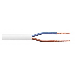 Tasker supply cable without ground 2 x 0.75 mm² on reel 100 m white