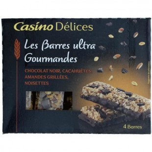 CASINO DELICES Barres Chocolat Noir - 140g