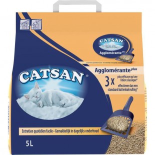 CATSAN Litiere minérale agglomérante 5 L - Pour chat