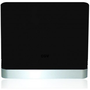 CGV 11528 Antenne d'intérieur An-Reglisse CE Red TNT HD - Filtre 4G - Plate - Haute performance - Noir laqué