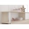CHARLEMAGNE Ensemble lit + tete de lit avec rangement - Style contemporain - Décor acacia clair et blanc