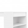 CHILI Table bar de 2 a 4 personnes style contemporain blanc mat - L 115 cm