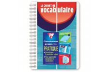 CLAIREFONTAINE - Carnet de vocabulaire KOVERBOOK - 11 x 17 - 100 pages lignées + marge - Couverture polypro translucide
