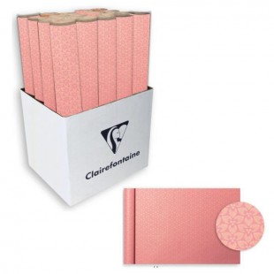 CLAIREFONTAINE Rouleau de papier Cadeau Fleurs - Sous film - 70 g/m² - Rose