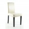 CLARA Lot de 2 chaises de salle a manger - Simili ivoire - Classique - L 43 x P 45 cm