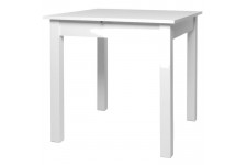 COBURG Table a manger extensible de 4 a 6 personne classique blanc - L 80-120 x l 80 cm