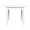 COBURG Table a manger extensible de 4 a 6 personne classique blanc - L 80-120 x l 80 cm