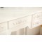 Coiffeuse en bois paulownia blanc + 1 tabouret - Style classique - L 90 cm