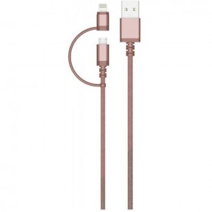 COLORBLOCK Câble USB / Micro USB / Lightning 2m - Rose Doré