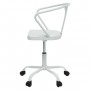 COMETE Chaise de bureau - Métal blanc mat - Industriel - L 35,5 x P 37 cm