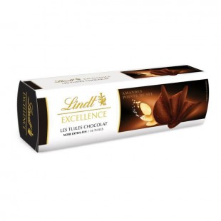 Confiserie de Chocolat Lindt Excellence Tuiles Noir Amandes - Etuis 125G