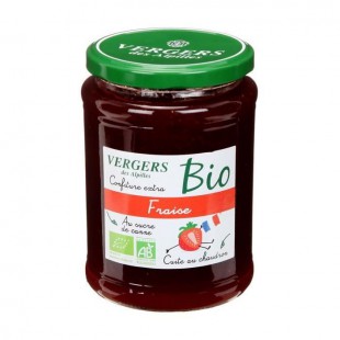 Confiture extra fraise bio - Vergers des Alpilles - 370 g