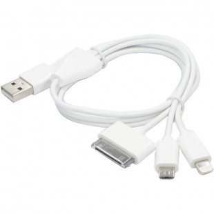 CONTINENTAL EDISON Câble 3 en 1 : Micro USB + Lightning + 30 pins