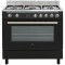 CONTINENTAL EDISON Cuisiniere piano four multifonctions catalyse 100L affichage digital L90 xH85 cm NOIR MAT ET INOX