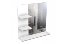 CORAIL Meuble miroir de salle de bain L 60 cm - Blanc laqué