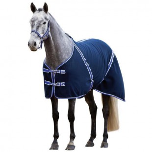 COVALLIERO Couverture cheval RugBe Classic - 125 cm - Bleu et lilas