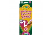 Crayola - 10 crayons de couleur effaçables - Coloriage